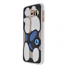Samsung Galaxy S6 - Jordon Shoes Rubber Matte Hard Protective Phone Cover Case - White Blue